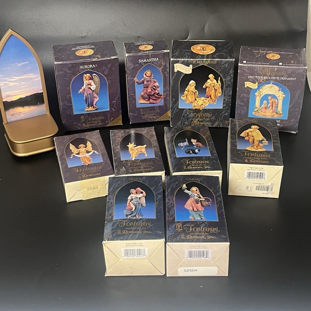 Fontanini Heirloom Nativity 11 Piece Lot Holy Family Aurora Samantha David Roman